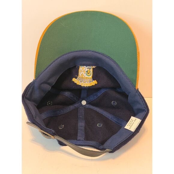 The Marque Old Course St. Andrews Adjustable Strap Hat Wool Melton Navy Blue Tan - Picture 7 of 8